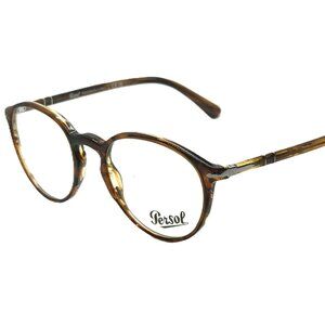 NEW PERSOL PO3218-V 1157 Stripped Brown Unisex Eyeglasses 51mm 21 145